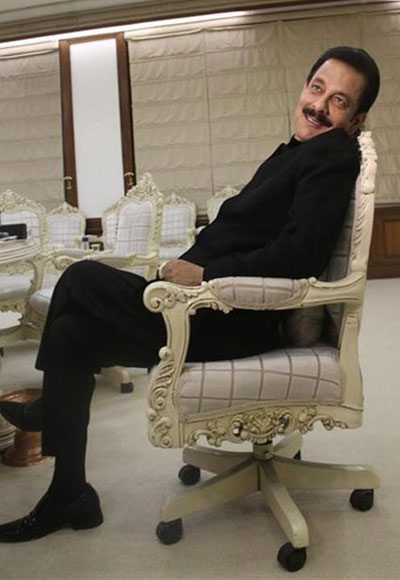 Sahara Group chairman Subrata Roy in his sprawling office.