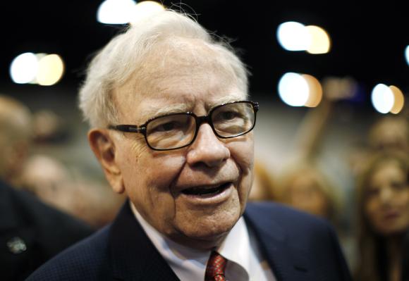 Berkshire Hathaway Chairman Warren Buffett wanders the company trade show before his company's annual meeting in Omaha.