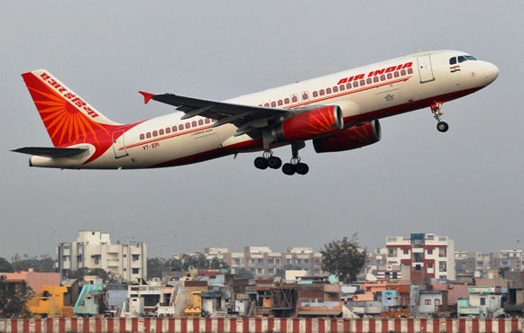 An Air India passenger plane takes off from Sardar Vallabhbhai Patel International Airport in Ahmedabad.