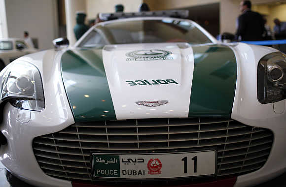 An Aston Martin used by Dubai police.