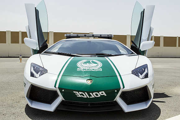 Lamborghini Aventador used by Dubai police.