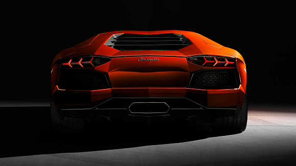 A view of Lamborghini Aventador.