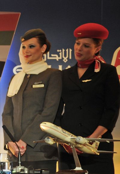 Of late, Etihad has been advertising heavily in print and on television, focusing on its premium offerings and network with the tag-line -- 'The world is our home, you are our guest'.