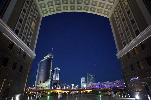 A view of Astana, capital of Kazakhstan.