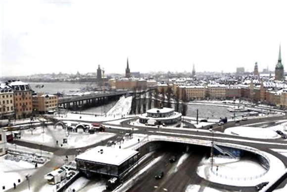 A general view shows Stockholm.