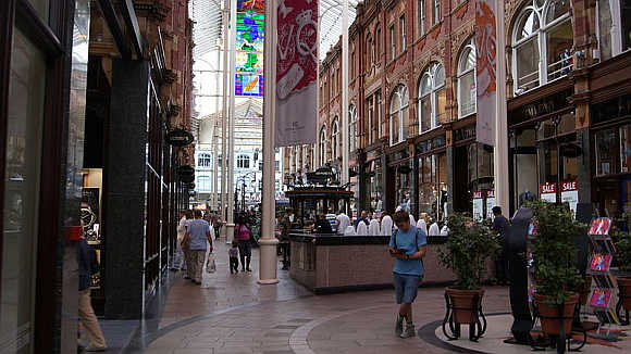 A view of Victoria Quarter in Leeds, United Kingdom.