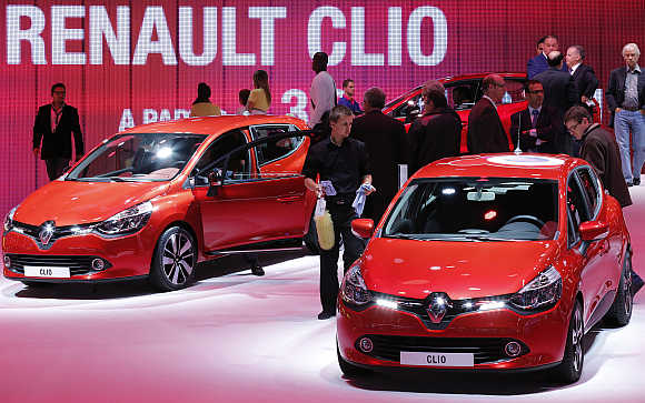 Renault's Clio on display in Paris.