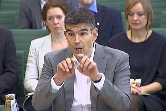 A video grab image shows Google's vice president for northern and central Europe, Matt Brittin, addressing the Public Accounts Committee (PAC) in London.
