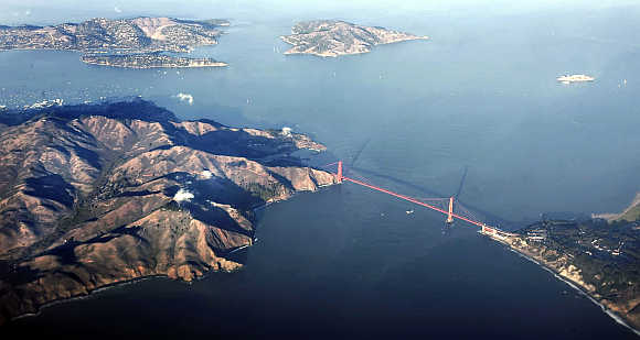 A view of Golden Gate Bridge in San Francisco, California.