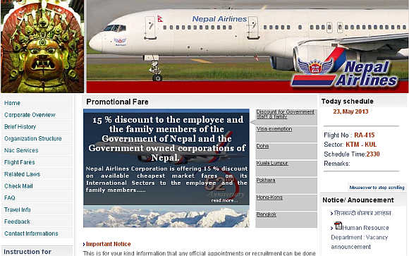 Nepal Airlines.