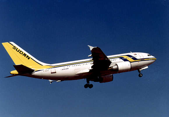 A view of Sudan Airways Airbus A310.