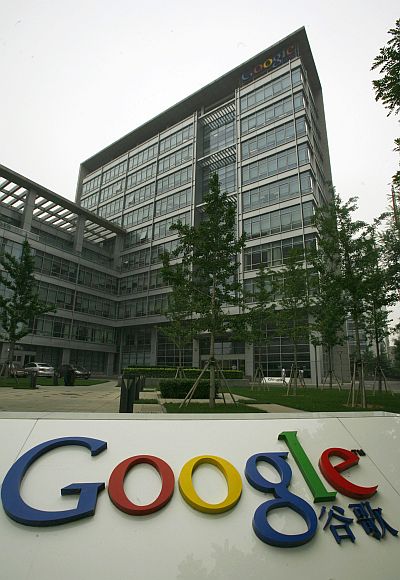 Google's China head office is seen in Beijing's Zhong Guan Cun district.