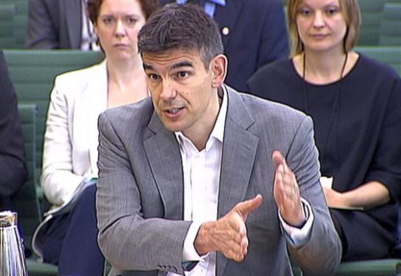 Google's Northern Europe boss, Matt Brittin, testifies to the British parliamentary Public Accounts Committee (PAC) about their taxation practices in London.