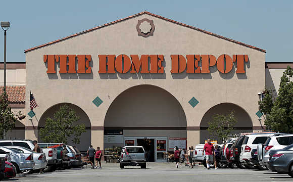 Entrance to The Home Depot store in Monrovia, California.