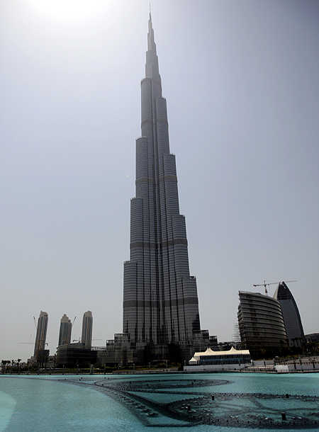A view of the Burj Khalifa, the world's tallest building, in Dubai.