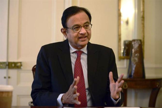 Finance Minister Palaniappan Chidambaram speaks during a news conference in New York, April 17, 2013. 