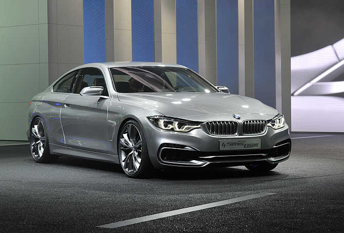 BMW 4 Series Concept coupe on display in Detroit.