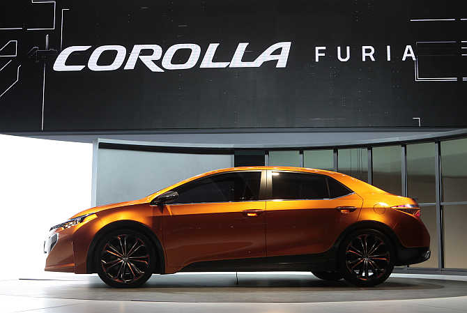 Toyota Corolla Furia concept on display in Detroit.