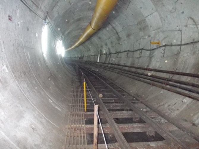 Tunnel work in progress at Nehru Park.