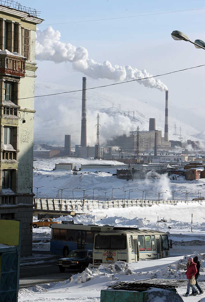 A view of Norilsk in Russia.