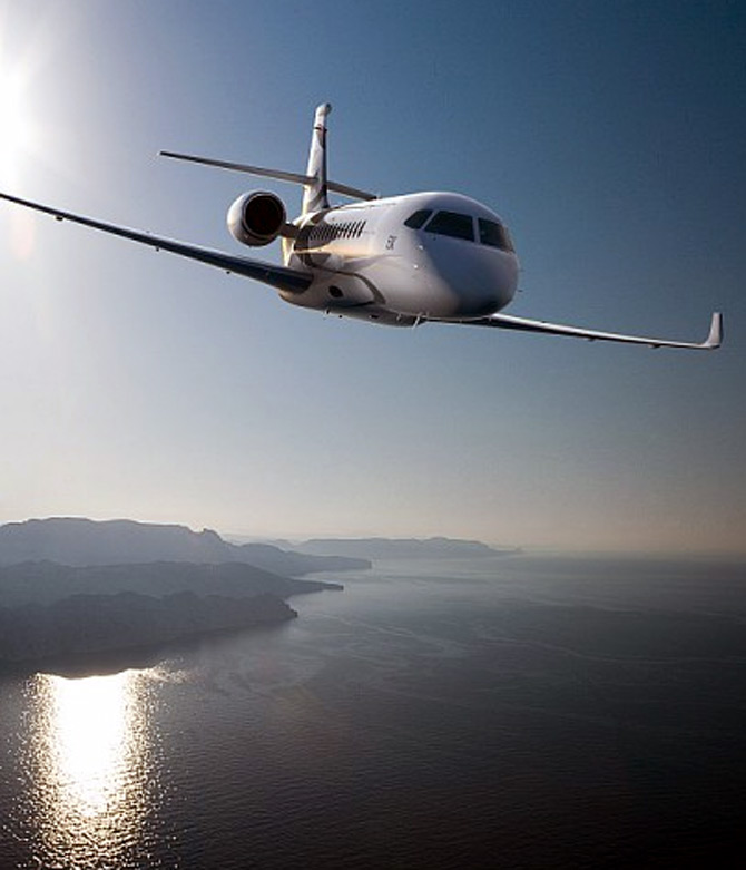 Inside the stunning Falcon 5X business jet