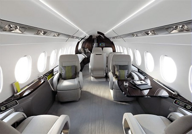 Inside the stunning Falcon 5X business jet