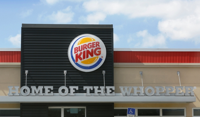  The sign on a Burger King restaurant is shown in Miami, Florida October 28, 2013.