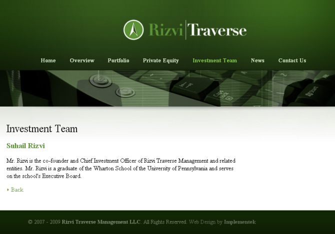 Rizvi Traverse website screenshot.