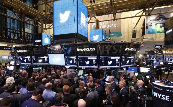 Trading begins on the Twitter Inc. IPO on the floor of the New York Stock Exchange.