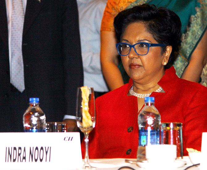 Indra Nooyi, Chairperson and CEO, Pepsico, in Mumbai on Friday.
