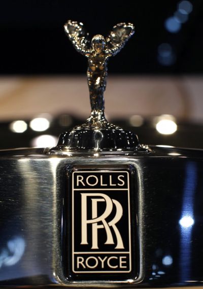 The Rolls-Royce logo Spirit of Ecstasy.