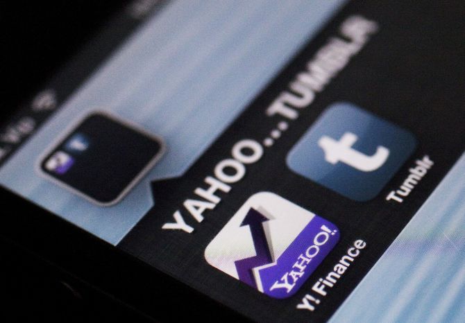 2013A photo illustration shows the applications of Yahoo and Tumblr on the screen of an iPhone.