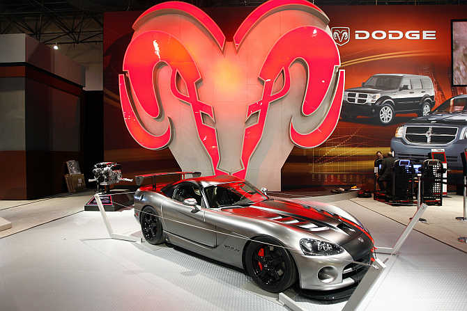 A view of Dodge Viper on display in New York.