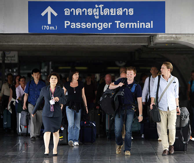 A view of a terminal at Suvarnabhumi International Airport in Bangkok.