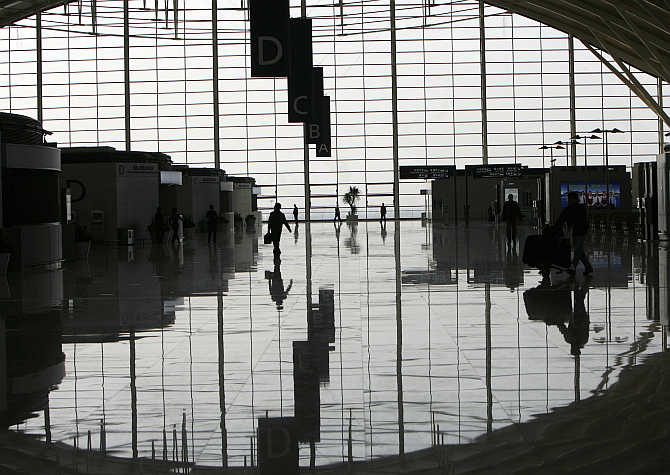 A view of Terminal 2 of Pudong International Airport in Shanghai.