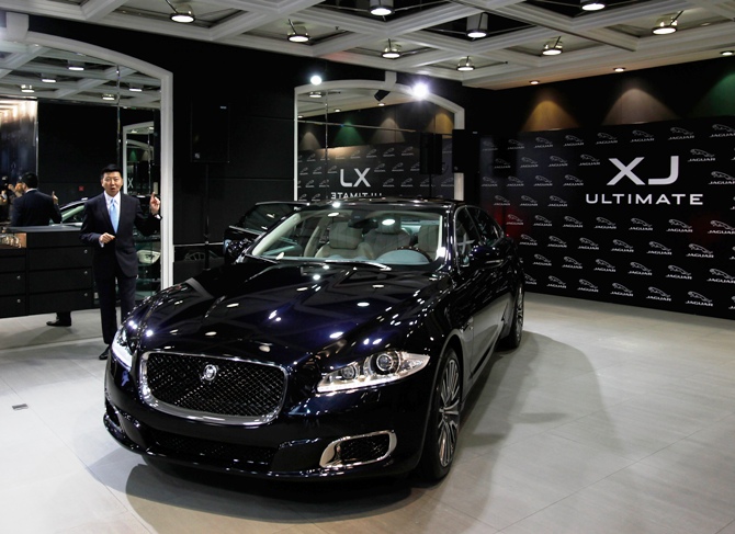 Joseph Lau, general manager of Jaguar Land Rover Hong Kong, introduces Jaguar XJ Ultimate, the most luxurious Jaguar sedan ever made by the British automotive manufacturer.