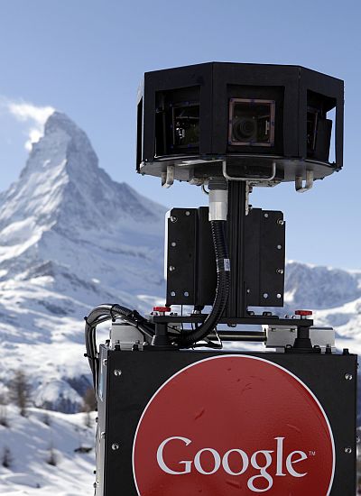The Google Street View snowmobile camera.