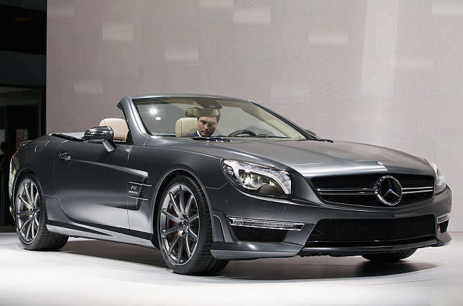 Mercedes-Benz SL65 AMG on display in New York.