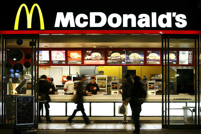 A McDonald's restaurant is seen in Tokyo, Japan.
