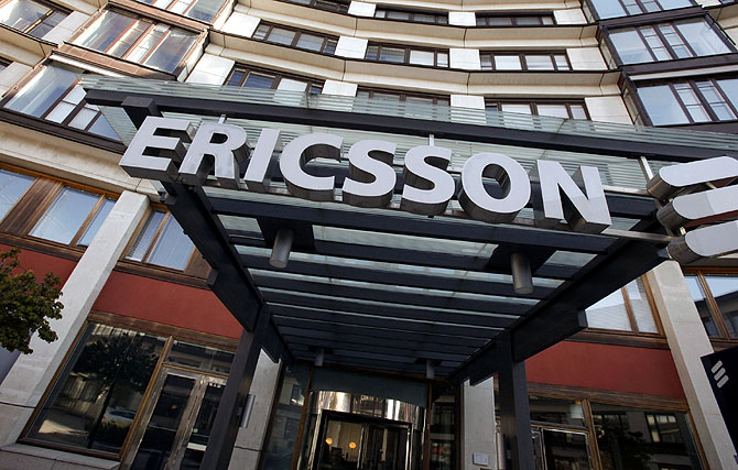 The exterior of Ericsson's headquarters are seen in Stockholm.