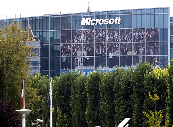 General view of Microsoft Corporation new headquarters in Issy-les-Moulineaux, near Paris.