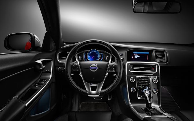 Interior of Volvo S60.