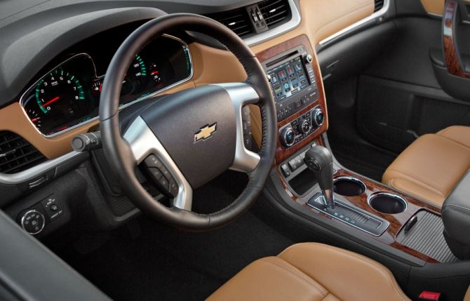Interior of Chevrolet Traverse.