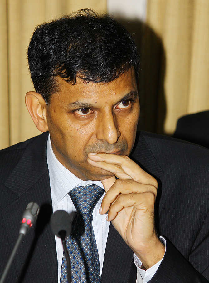 Raghuram Rajan addresses a press conference at the Reserve Bank of India headquarters in Mumbai on Wednesday, soon after taking over from D Subbarao