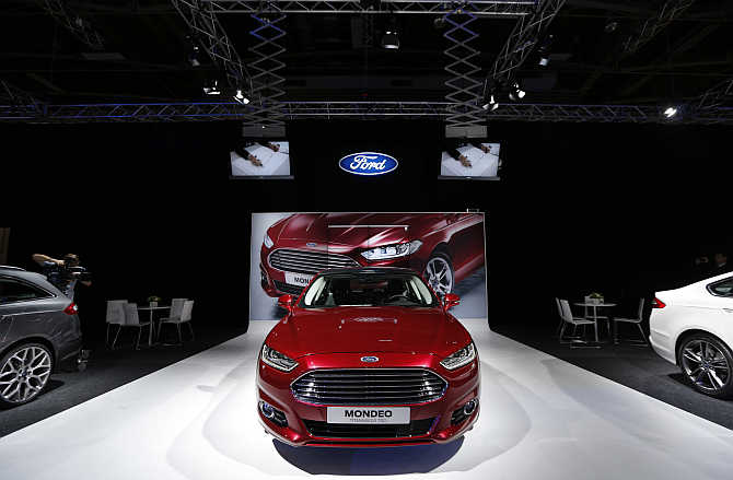 Ford Mondeo on display in Paris, France.