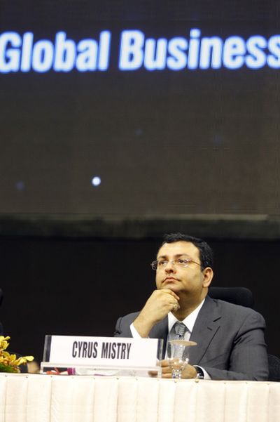 Tata Group chairman Cyrus Mistry attends the Vibrant Gujarat Summit at Gandhinagar in the western Indian state of Gujarat.