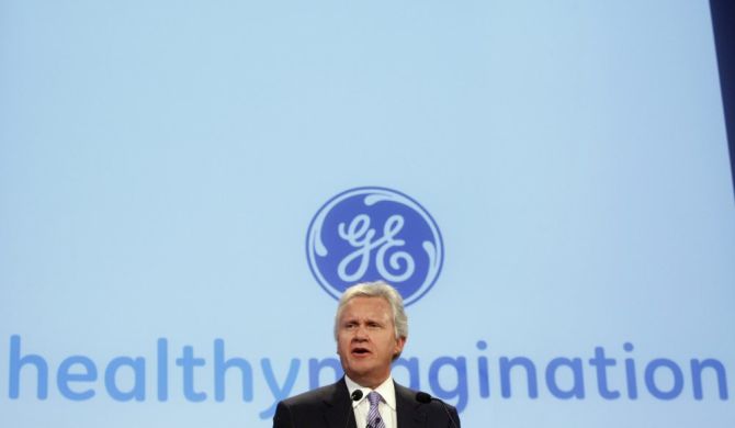 General Electric Chief Executive Officer Jeffrey Immelt speaks at a news conference in New York.