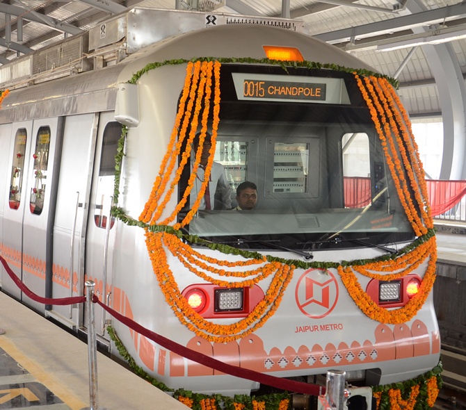The stunning Jaipur Metro comes to life