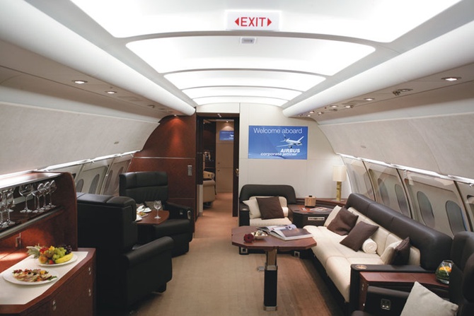 Onboard the Airbus' stunning corporate jets