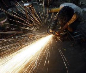 India's manufacturing sector growth eased in March.